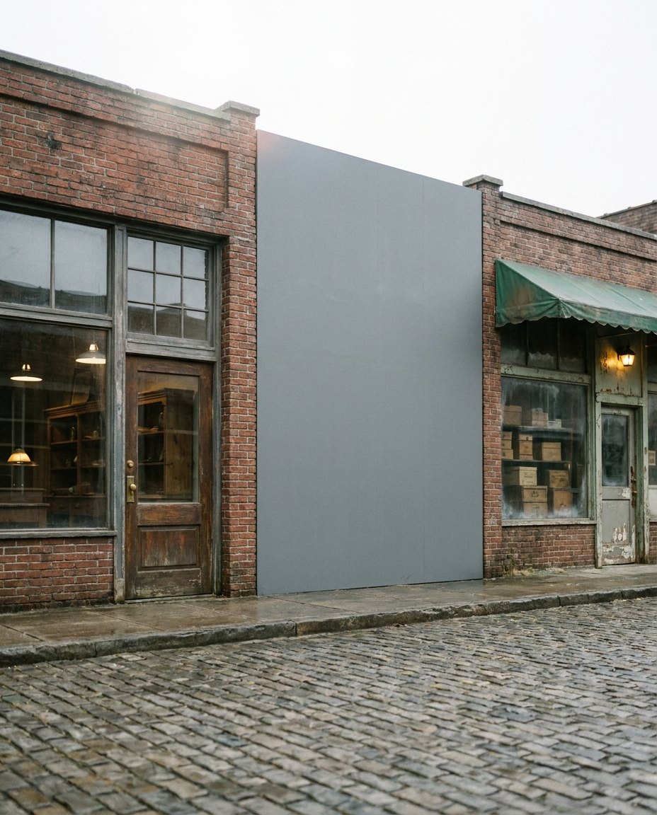 Daylight, the erased shopfront